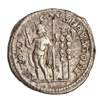 Denarius - Elagabalus IOVI CONSERVATORI; Jupiter back