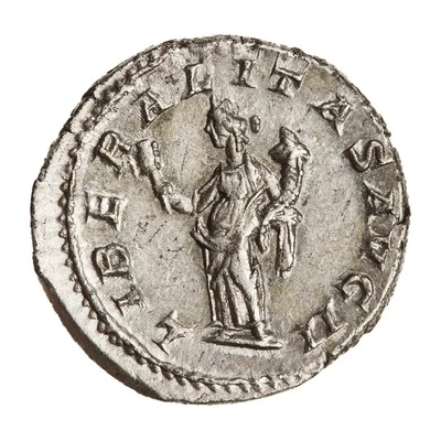 Denarius - Elagabalus LIBERALITAS AVG II; Liberalitas back
