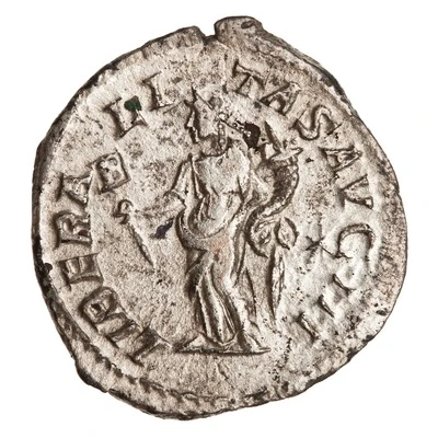 Denarius - Elagabalus LIBERALITAS AVG III; Liberalitas back