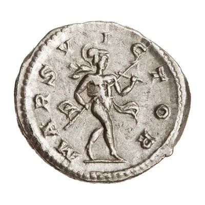 Denarius - Elagabalus MARS VICTOR; Mars back