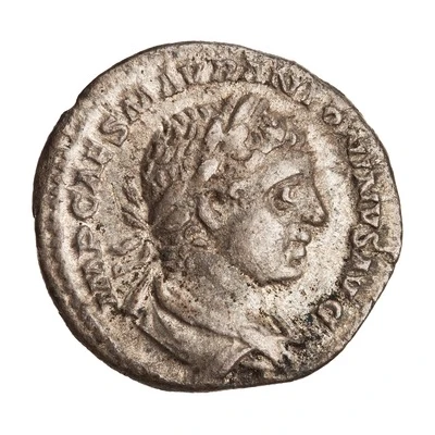 Denarius - Elagabalus P M TR P II COS II P P; Roma and Victory front