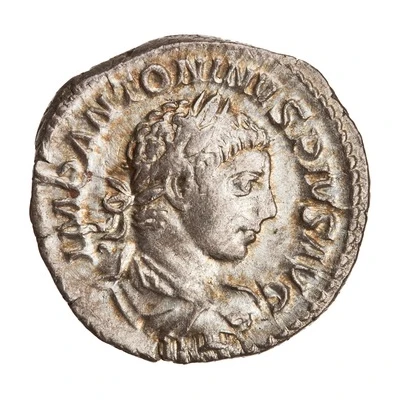 Denarius - Elagabalus P M TR P III COS III P P; Sol front