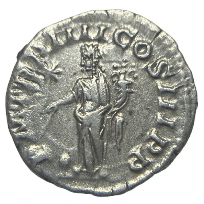 Denarius - Elagabalus P M TR P IIII COS III P P; Providentia back