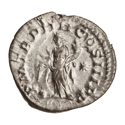 Denarius - Elagabalus P M TR P IIII COS III P P; Providentia back