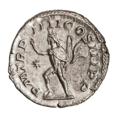 Denarius - Elagabalus P M TR P IIII COS III P P; Sol back