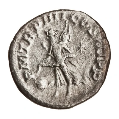 Denarius - Elagabalus P M TR P IIII COS III P P; Victory back