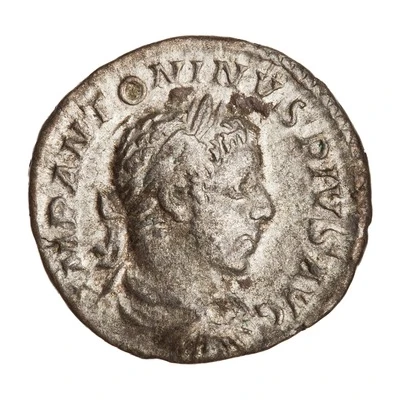 Denarius - Elagabalus P M TR P IIII COS III P P; Victory front
