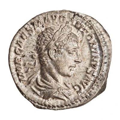 Denarius - Elagabalus SALVS ANTONINI AVG; Salus front