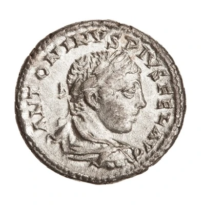 Denarius - Elagabalus SANCT DEO SOLI ELAGABAL; Sol Invictus front