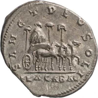 Denarius - Elagabalus SANCT DEO SOLI ELAGABAL; Sol Invictus back