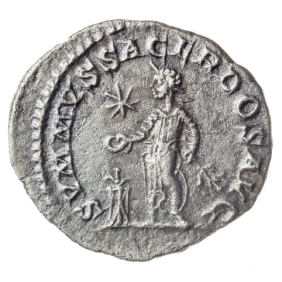 Denarius - Elagabalus SVMMVS SACERDOS AVG back