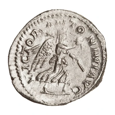 Denarius - Elagabalus VICTOR ANTONINI AVG; Victory back