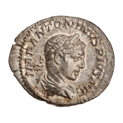 Denarius - Elagabalus VICTORIA AVG; Victory front