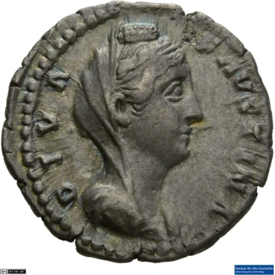 Denarius - Faustina the Elder AETERNITAS; Fortuna front