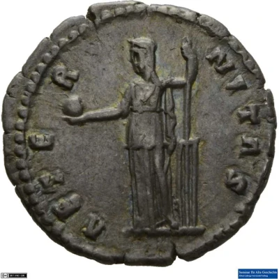 Denarius - Faustina the Elder AETERNITAS; Fortuna back