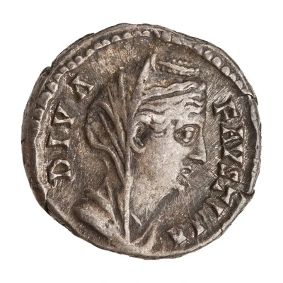 Denarius - Faustina the Elder AETERNITAS; Juno front