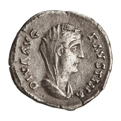 Denarius - Faustina the Elder AETERNITAS; Providentia front