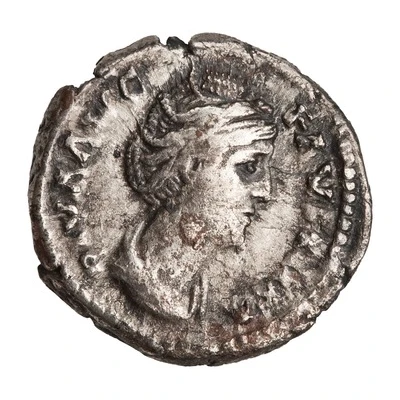 Denarius - Faustina the Elder AETERNITAS; Providentia front