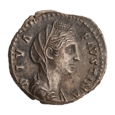 Denarius - Faustina the Elder AETERNITAS; Providentia front