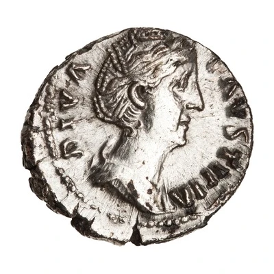 Denarius - Faustina the Elder AVGVSTA; Vesta front