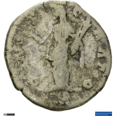 Denarius - Faustina the Elder CONSECRATIO; Ceres back