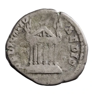 Denarius - Faustina the Elder DEDICATIO AEDIS back