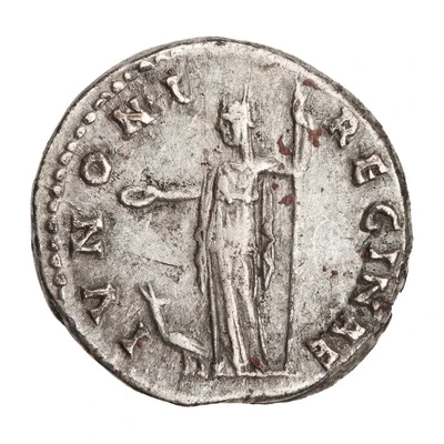 Denarius - Faustina the Elder IVNONI REGINAE; Juno back