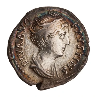 Denarius - Faustina the Elder PIETAS AVG; Pietas front