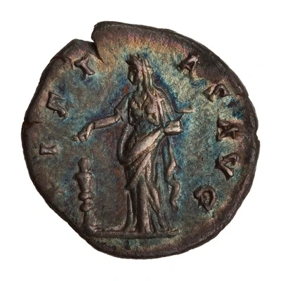Denarius - Faustina the Elder PIETAS AVG; Pietas back