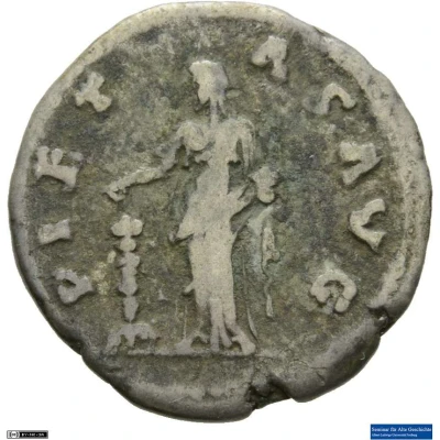 Denarius - Faustina the Elder PIETAS AVG; Pietas back