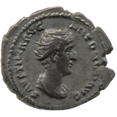Denarius - Faustina the Elder VESTA; Vesta front