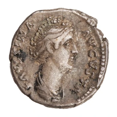 Denarius - Faustina the Elder VESTA; Vesta front