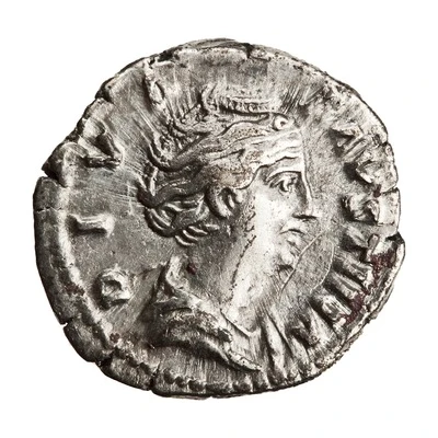 Denarius - Faustina the Elder VESTA; Vesta front