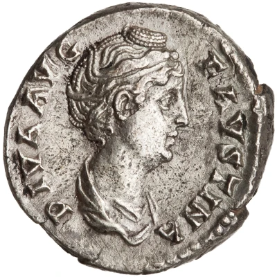 Denarius - Faustina the Elder and Antoninus Pius CONCORDIAE front