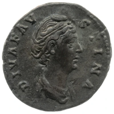 Denarius - Faustina the Elder and Antoninus Pius CONCORDIAE front