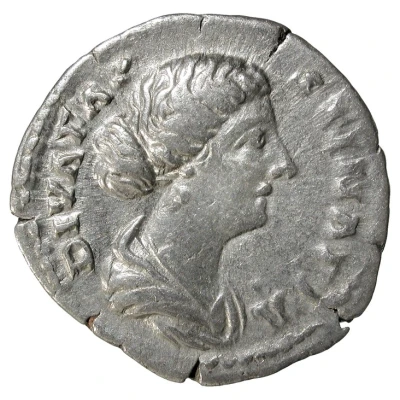 Denarius - Faustina the Younger CONSECRATIO; Pietas front