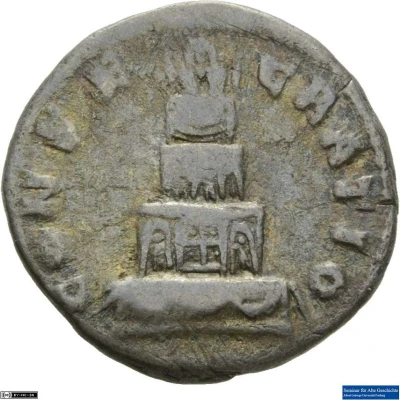 Denarius - Faustina the Younger CONSECRATIO back