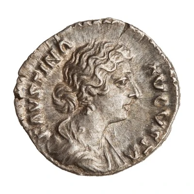 Denarius - Faustina the Younger IVNO; Juno front