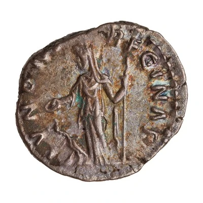 Denarius - Faustina the Younger IVNONI REGINAE; Juno back
