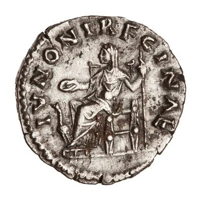 Denarius - Faustina the Younger IVNONI REGINAE; Juno back