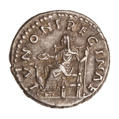 Denarius - Faustina the Younger IVNONI REGINAE; Juno back