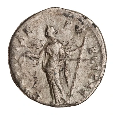 Denarius - Faustina the Younger LAETITIAE PVBLICAE; Laetitia back