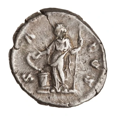 Denarius - Faustina the Younger SALVS; Salus back