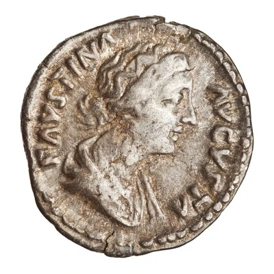 Denarius - Faustina the Younger VENERI AVGVSTAE; Venus and Victory front