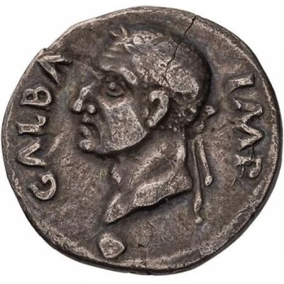 Denarius - Galba ROMA RENASCENS; Roma and Victory front