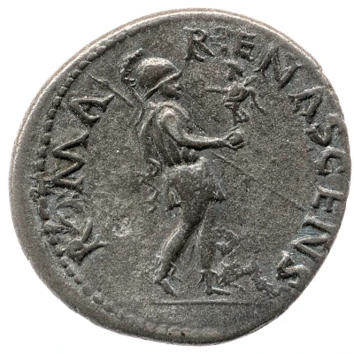 Denarius - Galba ROMA RENASCENS; Roma and Victory back