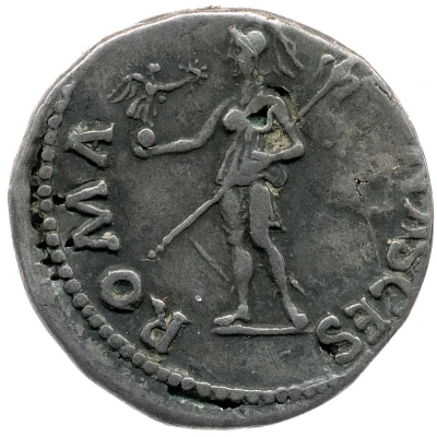 Denarius - Galba ROMA RENASCES; Roma and Victory back