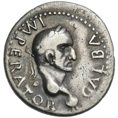 Denarius - Galba ROMA VICTRIX; Roma front