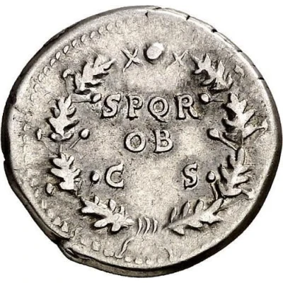 Denarius - Galba S P Q R OB C S back