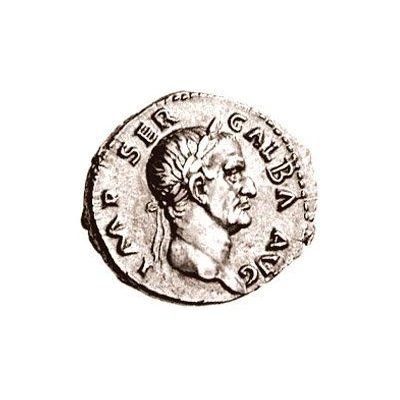 Denarius - Galba S P Q R OB C S front